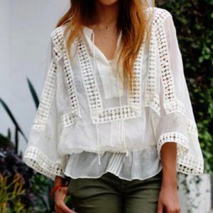 Daniel Rainn sheer peasant blouse